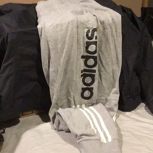 Boys LG grey Adidas Joggers